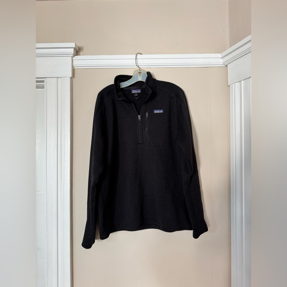 Black Patagonia Better Sweater Fleece Quarter Zip Sweatshirt